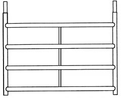 Euroline 4-Sprossenrahmen 1,50m