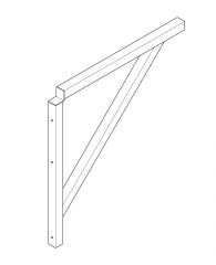 Euroline Dreieckkonsole für 511 Podesttreppe, 1000mm Stufenbreite Alu gerieft