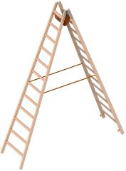 Layher 1038 Holzstehleiter 2x12 Sprossen
