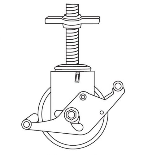 Euroline Lenkrolle mit Spindel 200mm