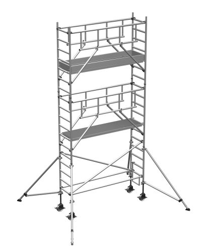 Zarges Fahrgerüst MultiTower S-PLUS 1T mit Auslegern 2,50m Plattformlänge 6,45m AH