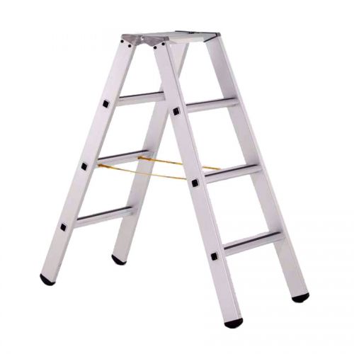 Zarges gebördelte Stehleiter, eloxiert Saferstep B 2x4 Stufen