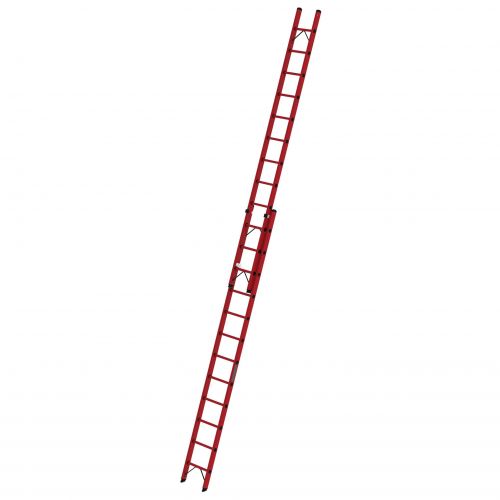 MUNK Vollkunststoff Sprossen-Schiebeleiter 2x12 Sprossen