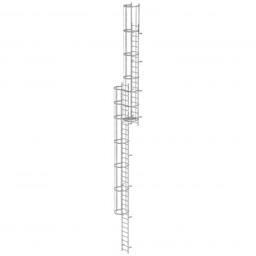 MUNK ortsfeste Steigleitern Aluminium eloxiert, 13,44m SH PG1