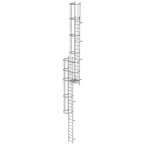 MUNK ortsfeste Steigleitern Edelstahl, 10,92m SH PG2