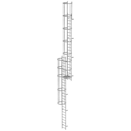 MUNK ortsfeste Steigleitern Stahl verzinkt, 11,76m SH PG2