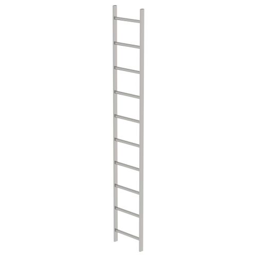 MUNK Schachtleiter aus Edelstahl 400mm breit 10 Sprossen 2,80m lang