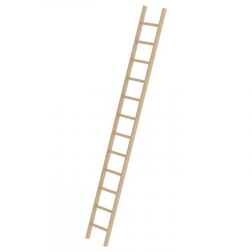 MUNK Holz-Anlegeleiter ohne Traverse 12 Sprossen