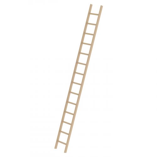 MUNK Holz-Anlegeleiter ohne Traverse 14 Sprossen
