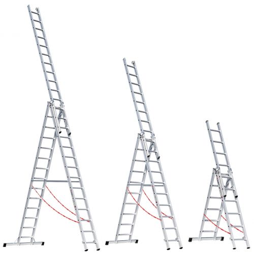 Euroline Premium 307 Mehrzweckleiter, 3-teilig