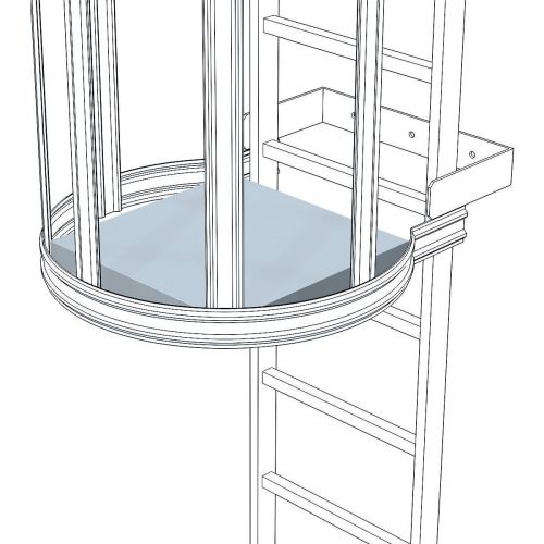 Zarges Zwischenplattform klappbar als Ruheplattform für Steigleiter Stahl verzinkt
