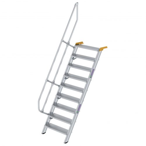 MUNK Treppe 60°  inkl. einen Handlauf, 800mm Stufenbreite, 9 Stufen