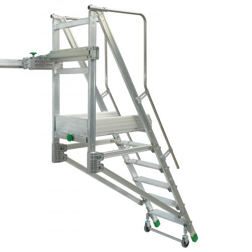 Facal Binary Schiebe-Podesttreppe Aluminium S600 8 Stufen