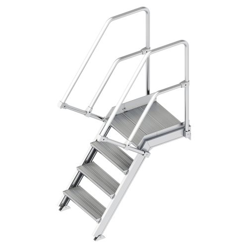 Layher 112 Treppe mit Plattform 60° 600mm 4 Stufen