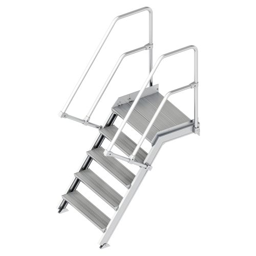 Layher 112 Treppe mit Plattform 60° 800mm 5 Stufen