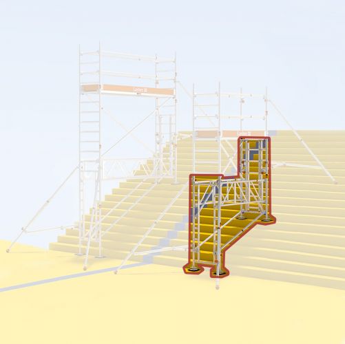 Layher Uni Leicht Erweiterung Treppen-Kit Typ1 mit Durchgang