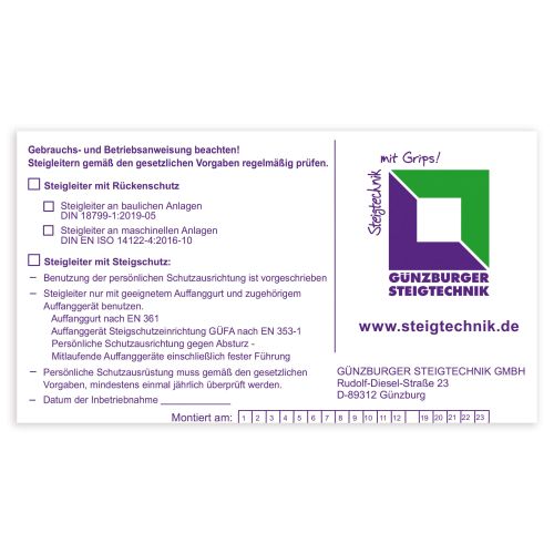 MUNK Kennzeichnungsschild
