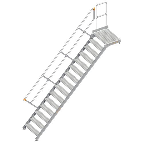 Layher 112 Treppe mit Plattform 45° 80cm 15 Stufen