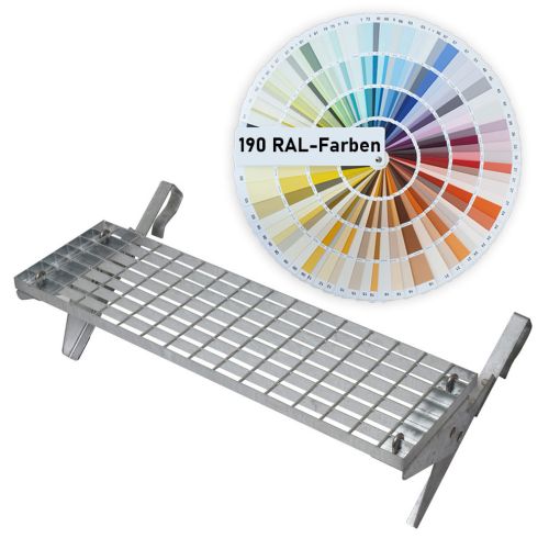 Dachtritt-Set 80x25cm mit Klemm-Montage für Dachziegel