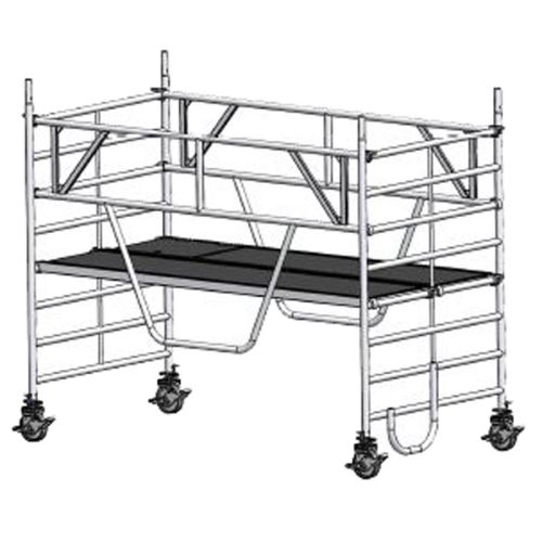 Euroline Gerüst 9514 mit Sicherheitsaufbau 1,50x2,85m Fahrbalken verschiebbar 3,35m AH