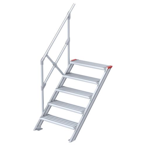 Euroline 510 Treppe 45° 1000mm Stufenbreite 5 Stufen Alu gerieft