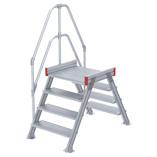 Euroline 512 Übergang 60° 600mm Stufenbreite 2x4 Stufen Alu gerieft