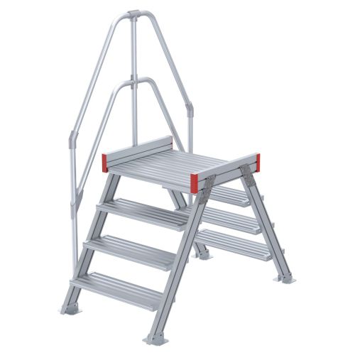 Euroline 512 Übergang 60° 800mm Stufenbreite 2x4 Stufen Alu gerieft