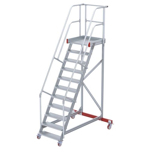 Euroline 513 Wartungsbühne 60° 600mm Stufenbreite 11 Stufen Alu gerieft