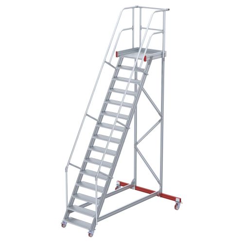 Euroline 513 Wartungsbühne 60° 600mm Stufenbreite 15 Stufen Alu gerieft