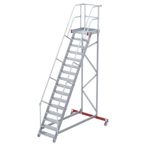Euroline 513 Wartungsbühne 60° 1000mm Stufenbreite 16 Stufen Alu gerieft