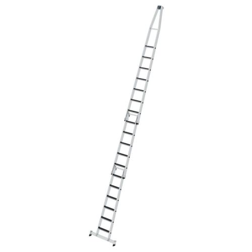 MUNK Stufen- Glasreinigerleiter 3-teilig mit clip-step R13 und nivello Traverse 6+5+7 Stufen