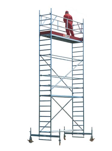 Euroline Gerüst 0,75x1,80m mit Fahrbalken verschiebbar/Auslegern