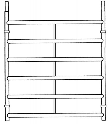 Euroline 6-Sprossenrahmen 1,50m