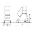 Euroline Premium 515 Mobile Podesttreppe einseitig 8 Stufen-small
