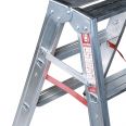 Euroline Premium 30573 Stufenstehleiter mit Federrollen und Feststellern 2x8 Stufen-small