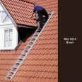 Euroline Premium Kaminkehrerleiter 14 Sprossen RAL8014 Braun-small