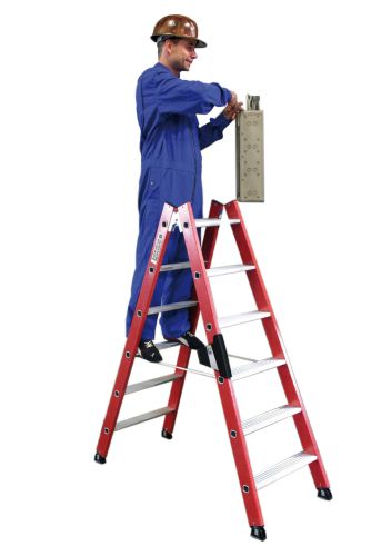 MUNK Kunststoff-Stehleiter 2x6 Stufen