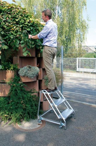 MUNK Stahl-Gitterrost Arbeitspodest 3 Stufen