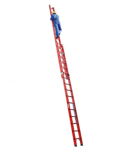 MUNK Vollkunststoff Sprossen-Schiebeleiter 2x12 Sprossen