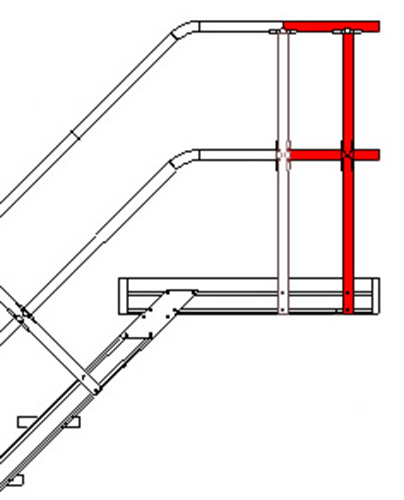 MUNK Geländerverlängerung je 200mm starr Aluminium