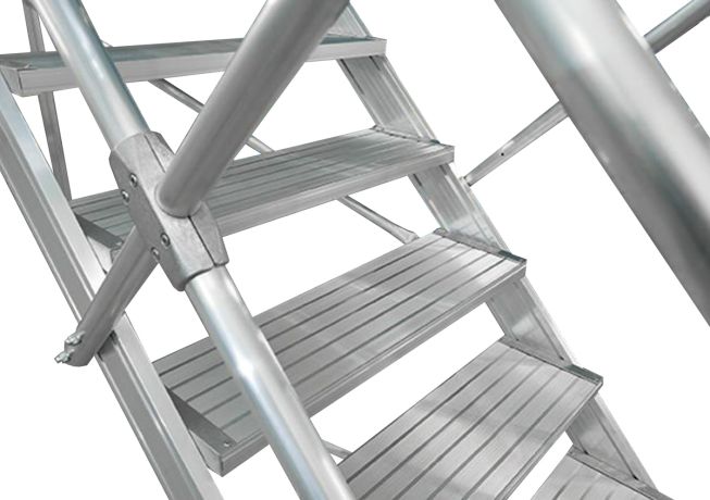 MUNK Treppen-Modul Laufsteganlage Aluminium geriffelt