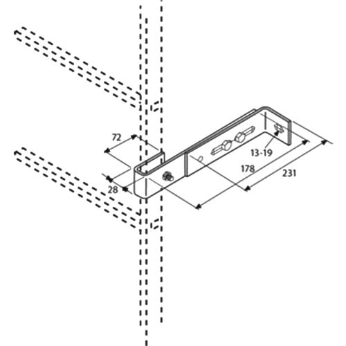 Zarges Wandhalter verstellbar 150-300mm Edelstahl für Schachtleitern