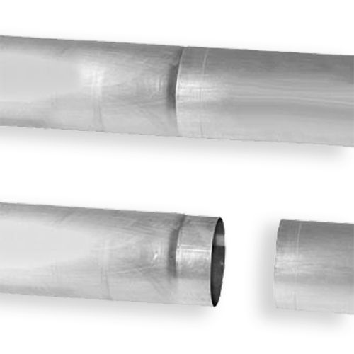 Alu-Schneefangbalken Ø140x2mm mit Steckverbindung 1,5-2m lang