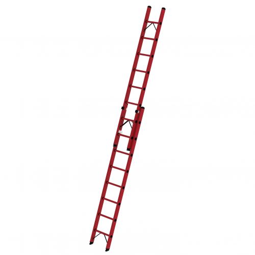 MUNK Vollkunststoff Sprossen-Schiebeleiter 2x8 Sprossen