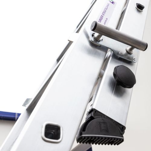 MUNK Stufen-Schiebeleiter mit nivello-Traverse 2-teilig clip-step R13 2x9 Stufen