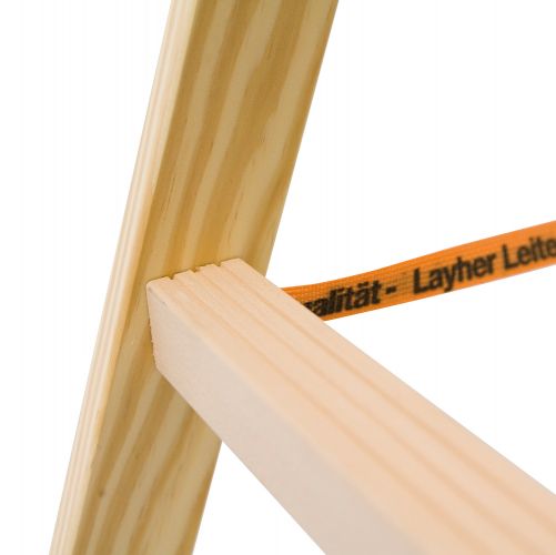 Layher 1059 Holzstehleiter mit Breitsprossen