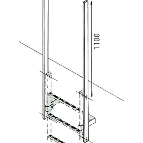 Zarges Ausstiegsholm gerade 60x25mm