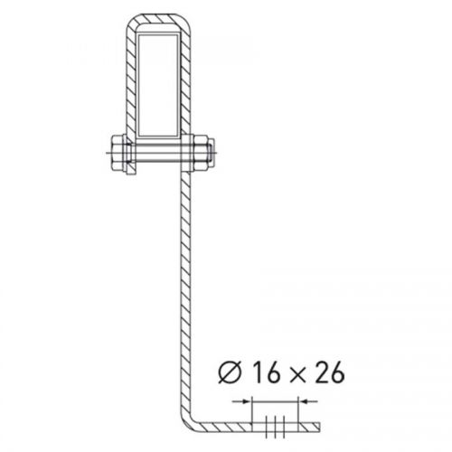 Zarges Wandhalter starr 200mm Wandabstand