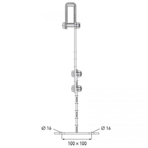 Zarges Wandhalter verstellbar 275-375mm Wandabstand