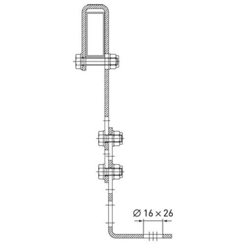 Zarges Wandhalter verstellbar 200-275mm Wandabstand